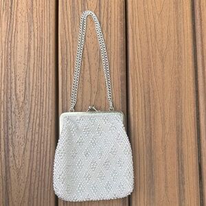 Elegant 1960s Walborg Vintage Silver Beaded Women's Bag